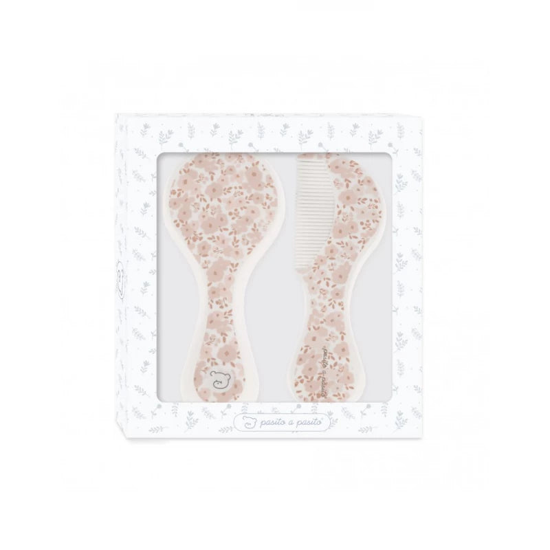 Baby Brush & Comb Set – Floral Design, Soft & Gentle