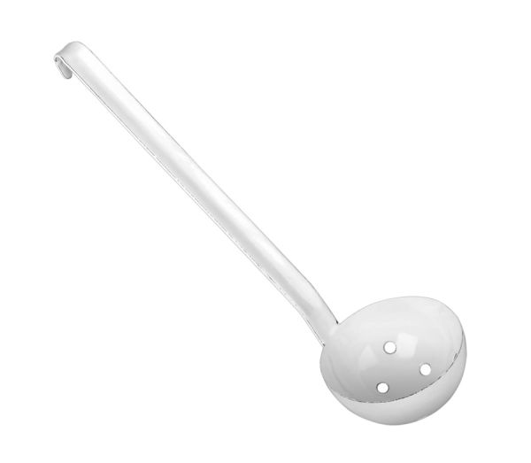 Ibili Blanca Strainer Ladle 8cm – White & Blue Ibili Blanca Strainer Ladle 8cm – White & Blue