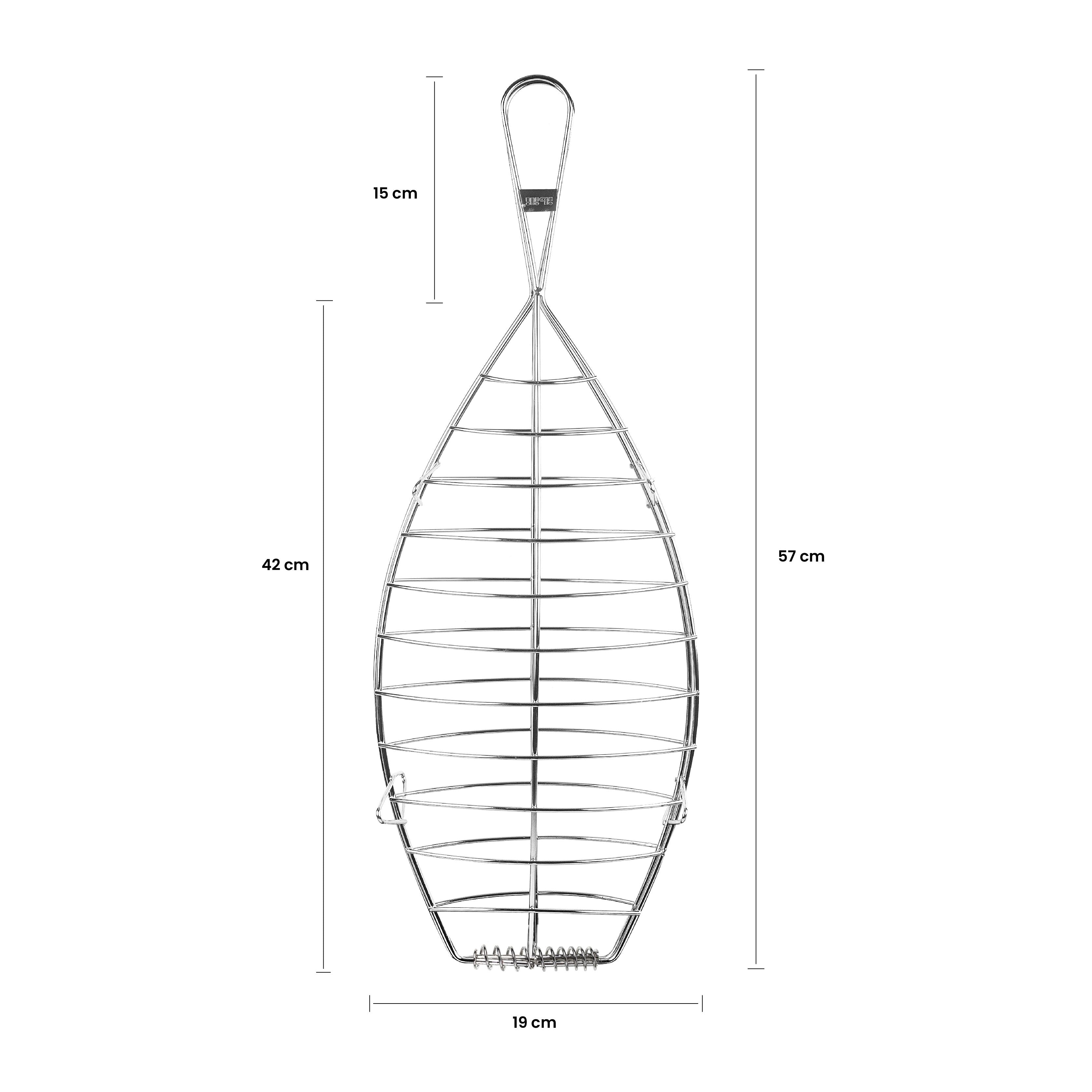 Ibili Stainless Steel Fish Grill Basket 42×19cm – Durable