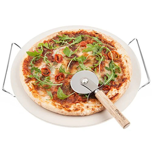 Ibili 33 cm Pizza Baking Stone with Base – Crispy Results