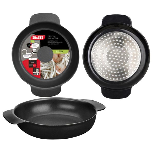 Ibili Indubasic 20cm Double-Handle Frying Pan – Black Ibili Indubasic 20cm Double-Handle Frying Pan – Black