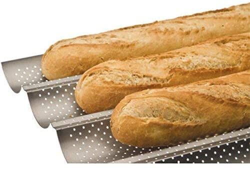 Ibili 4-Slot Baguette Pan – Durable Non-Stick Baking Tray