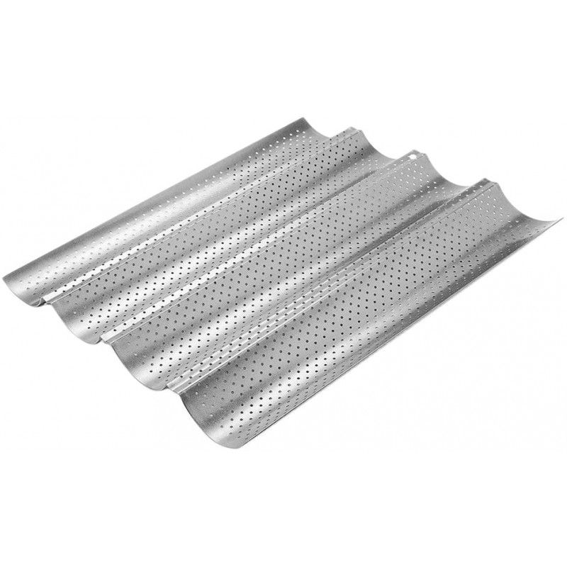Ibili 4-Slot Baguette Pan – Durable Non-Stick Baking Tray Ibili 4-Slot Baguette Pan – Durable Non-Stick Baking Tray
