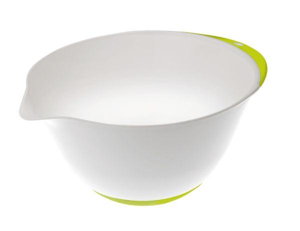Ibili Plastic Mixing Bowl with Non-Slip Base - White