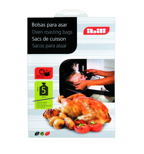 Ibili 5-Pack Oven Roasting Bags – Healthy & Easy