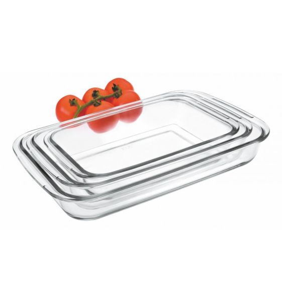 Ibili Kristall 3-Piece Rectangular Glass Baking Dish Set Ibili Kristall 3-Piece Rectangular Glass Baking Dish Set