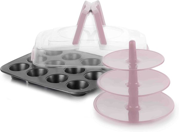 Ibili Muffin Pan with Lid & Stand – Easy Baking Ibili Muffin Pan with Lid & Stand – Easy Baking