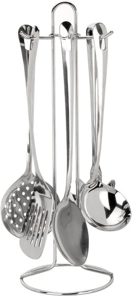 Ibili 5-Piece Kitchen Utensil Set with Stand – Practical Ibili 5-Piece Kitchen Utensil Set with Stand – Practical