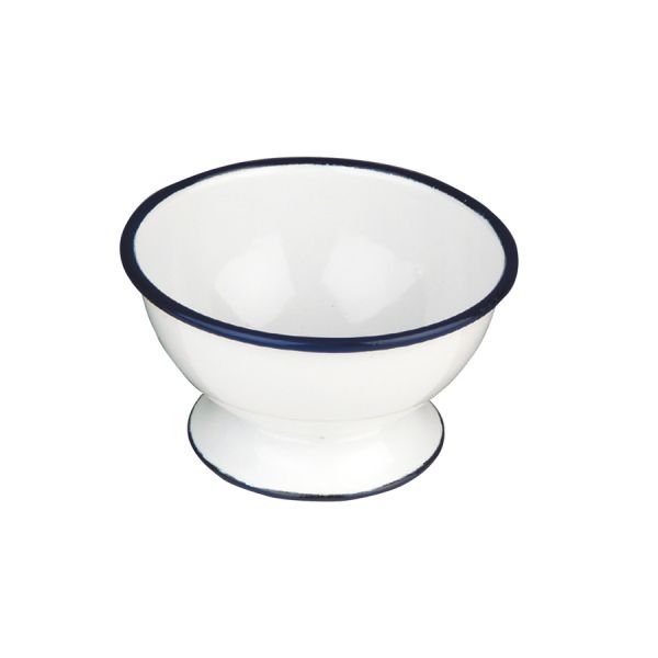 Ibili Blanca Bowl with Base 12cm – White & Blue Ibili Blanca Bowl with Base 12cm – White & Blue