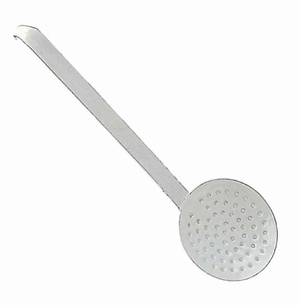 Ibili Blanca Slotted Spoon 10cm – White & Blue Ibili Blanca Slotted Spoon 10cm – White & Blue