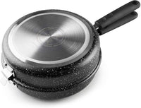 Ibili 20cm Double Frying Pan – Black
