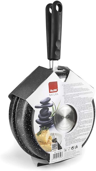 Ibili 20cm Double Frying Pan – Black Ibili 20cm Double Frying Pan – Black
