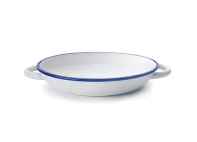 Ibili Blanca Serving Dish with Handles 22cm – White & Blue