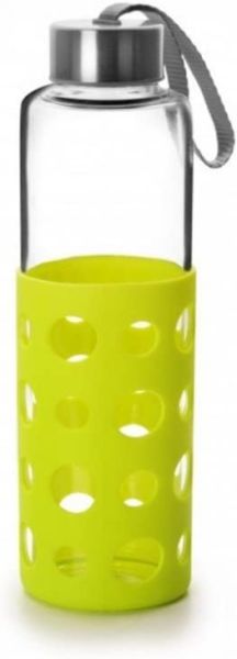 Ibili Lake 550ml Glass Bottle – Green, Carry Drinks Safely