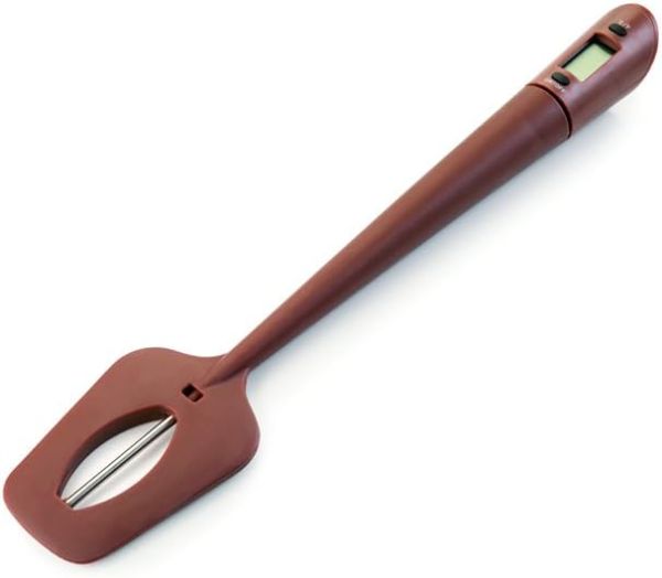 Ibili 32cm Chocolate Spatula with Thermometer – Brown Ibili 32cm Chocolate Spatula with Thermometer – Brown