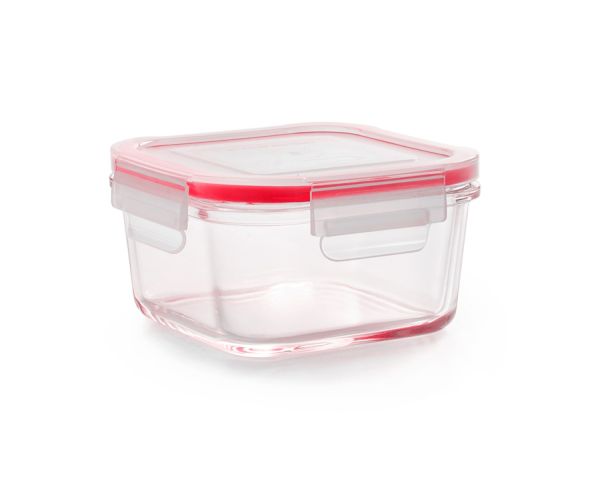 Ibili Glass Food Container 1000ml – Red, Durable