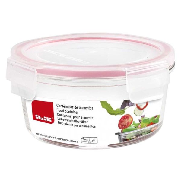 حافظة طعام زجاج 610 مل Ibili Lunch-Away - أحمر