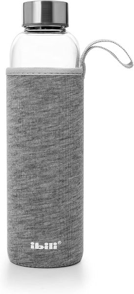 Ibili 750ml Glass Bottle - Gray Stylish & Durable