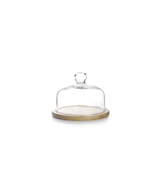 Ibili 18cm Cake Container with Glass & Bamboo Lid – Stylish & Practical