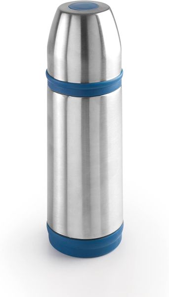 Ibili Stainless Steel Bottle 350ml - Steel & Blue Ibili Stainless Steel Bottle 350ml - Steel & Blue