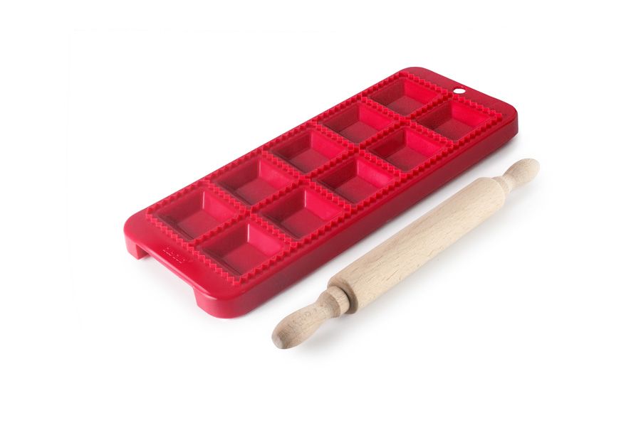Ibili Ravioli & Dough Roller – Red | Easy Homemade Pasta