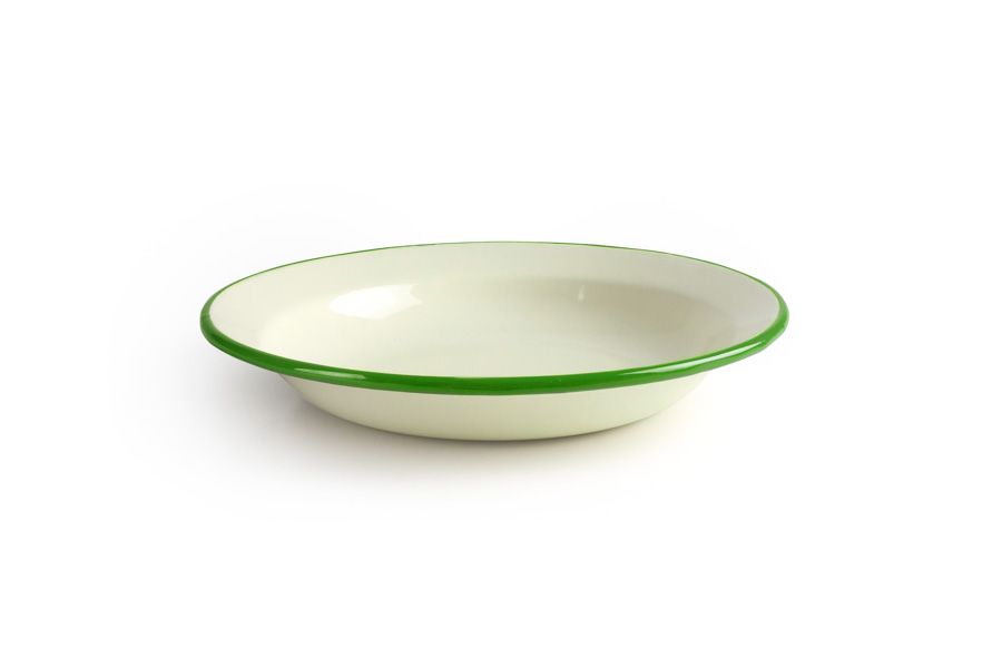 Ibili Musgo Plate – White & Green, Elegant Design