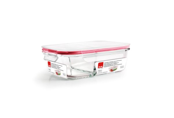 Ibili Lunch-Away 600ml Glass Food Container – Red Ibili Lunch-Away 600ml Glass Food Container – Red