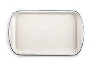 Ibili Vintage Serving Tray 36×21 cm – White & Petrol