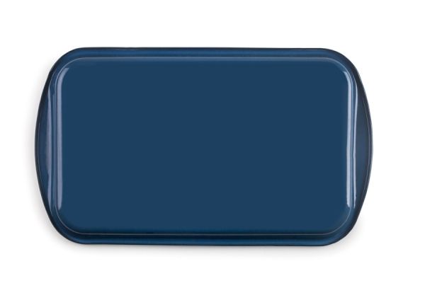 Ibili Vintage Serving Tray 36×21 cm – White & Petrol