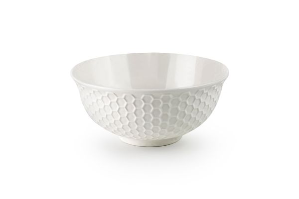 Ibili Hexagon 16cm Ceramic Bowl - White | Modern Elegant Design Ibili Hexagon 16cm Ceramic Bowl - White | Modern Elegant Design