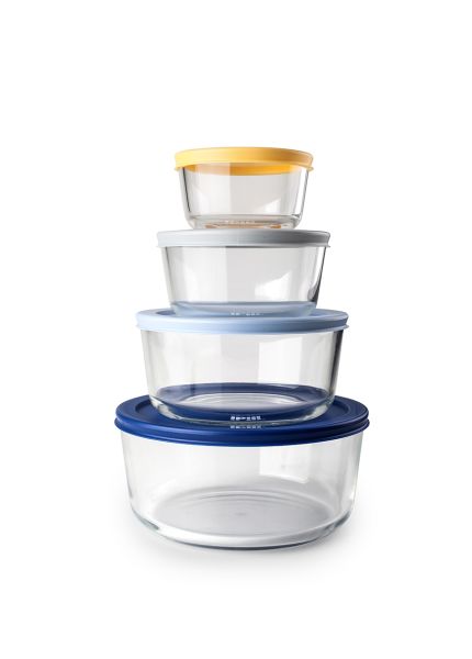 Ibili 4-Piece Glass Food Storage Set Ibili 4-Piece Glass Food Storage Set