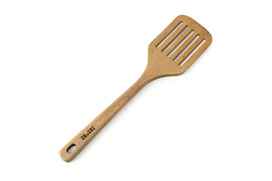 Ibili Madera 33 cm Wooden Slotted Spoon — Durable & Practical Ibili Madera 33 cm Wooden Slotted Spoon — Durable & Practical