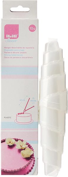 Ibili 10-Piece Cake Decorating Bags – Precision & Creativity Ibili 10-Piece Cake Decorating Bags – Precision & Creativity
