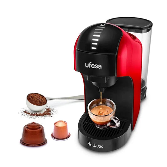 Ufesa Bellagio Rossa Coffee Machine – Multi-Capsule & Ground