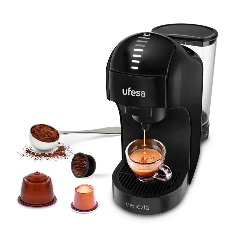 Ufesa Venezia Multi-Capsule Coffee Machine - 19 Bar, Nespresso & Dolce Gusto