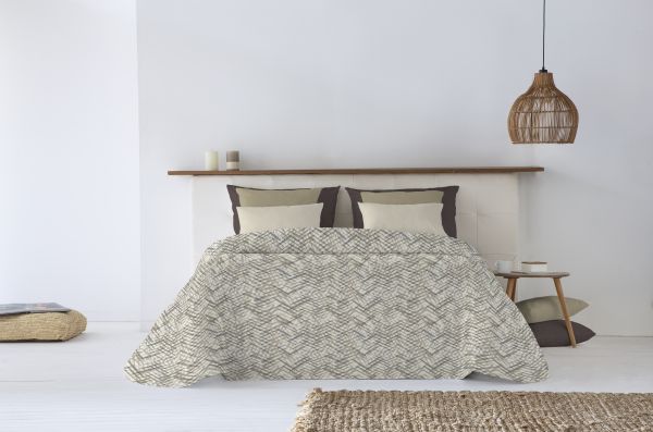 Canete Areca Summer Bedspread Twin-Size - Grey | Elegant & Light