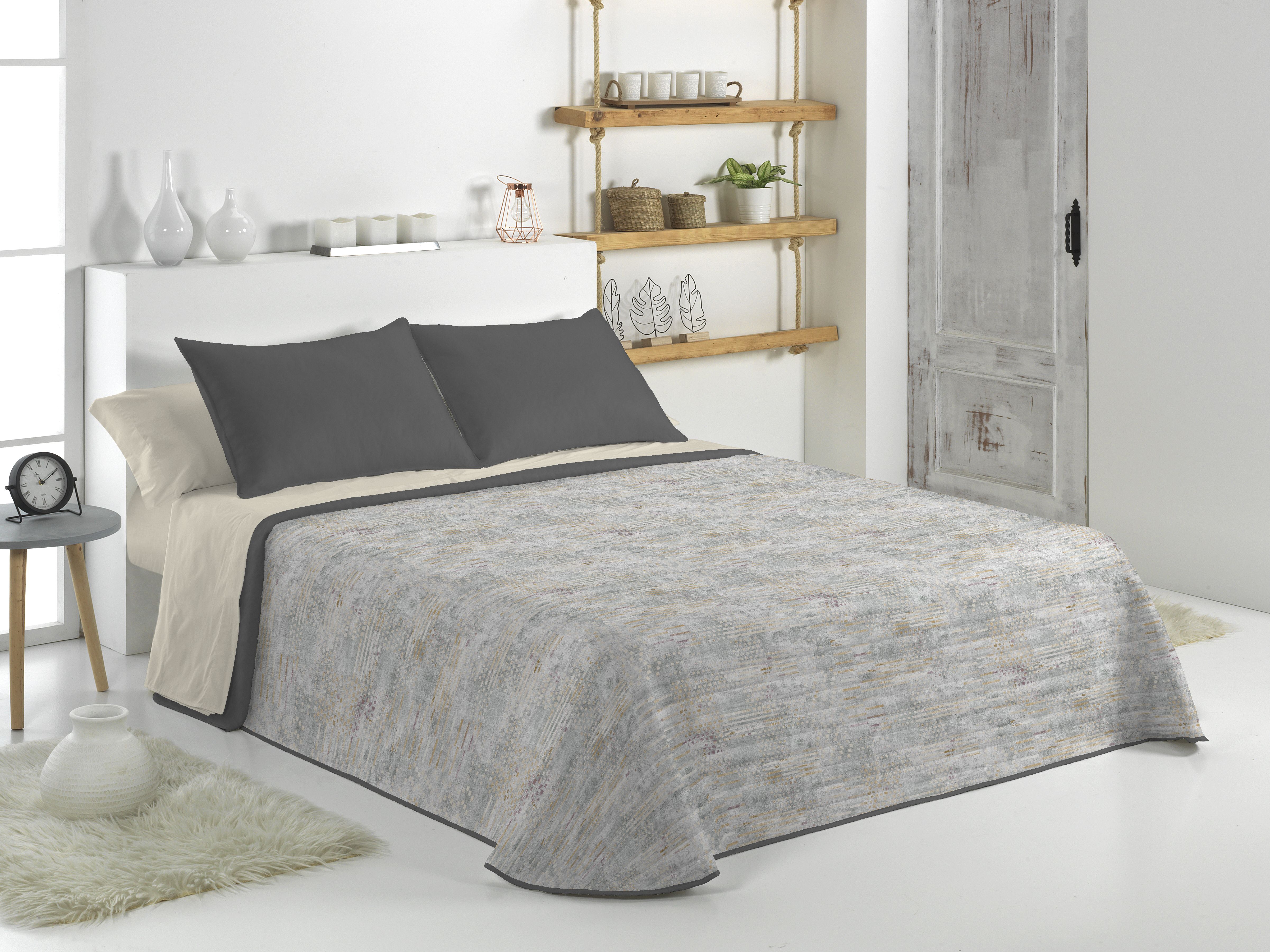 Canete Sober Summer Bedspread Single & Half - Grey | Elegant & Light