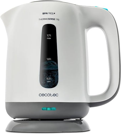 Cecotec ThermoSense 170 1.7L Electric Kettle — Fast Boil, Stainless Steel Interior