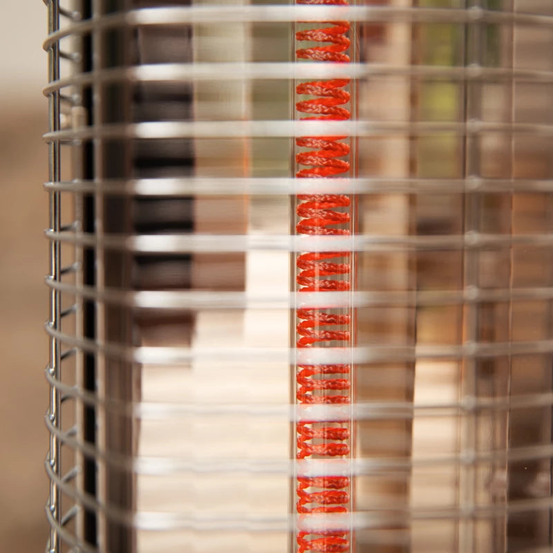 Cecotec ReadyWarm 1000 Power Tower Outdoor Heater - 1000W Halogen, IP55 Waterproof, Oscillation & Remote Control