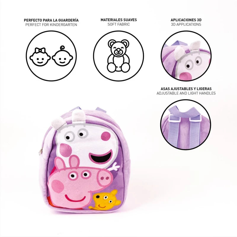 Cerda Kindergarten Backpack – Teddy Peppa Pig – Blue Cerda Kindergarten Backpack – Teddy Peppa Pig – Blue