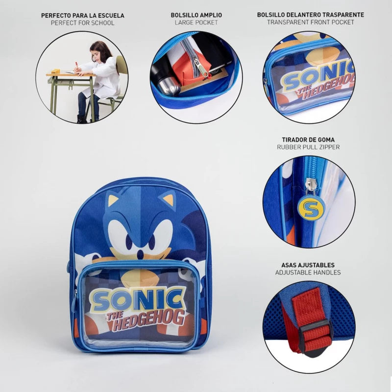 Cerda Kids Backpack Sonic – Age 3+ – Lightweight & Fun Cerda Kids Backpack Sonic – Age 3+ – Lightweight & Fun