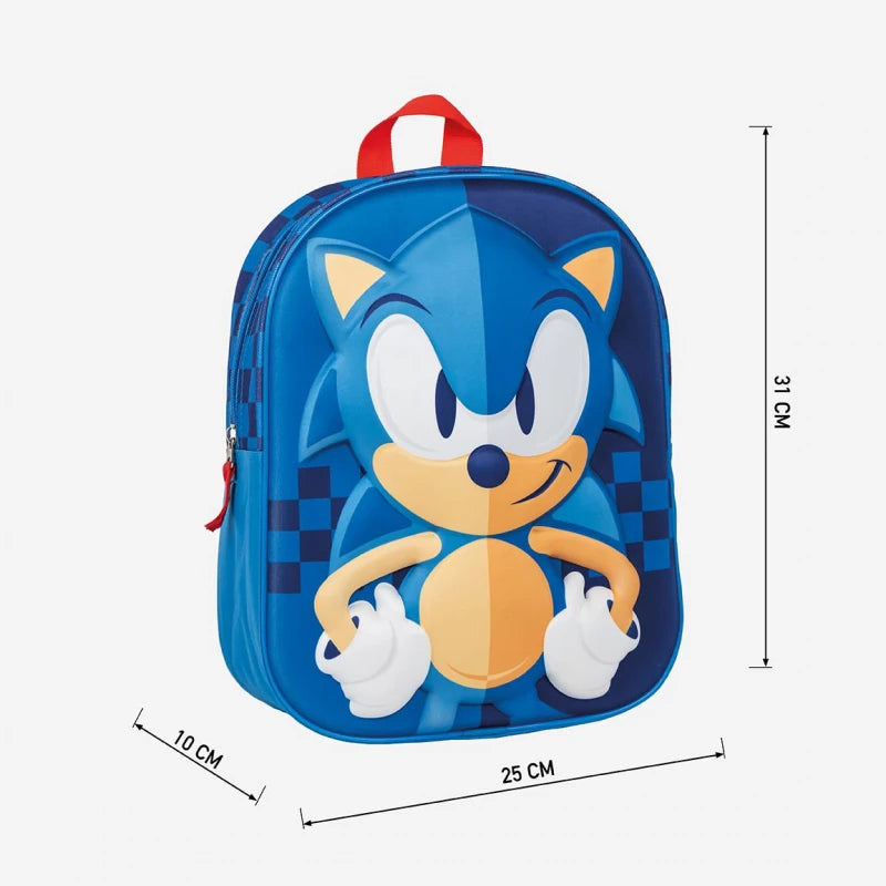 Cerda Kids Backpack 3D Sonic – Lightweight & Fun Cerda Kids Backpack 3D Sonic – Lightweight & Fun