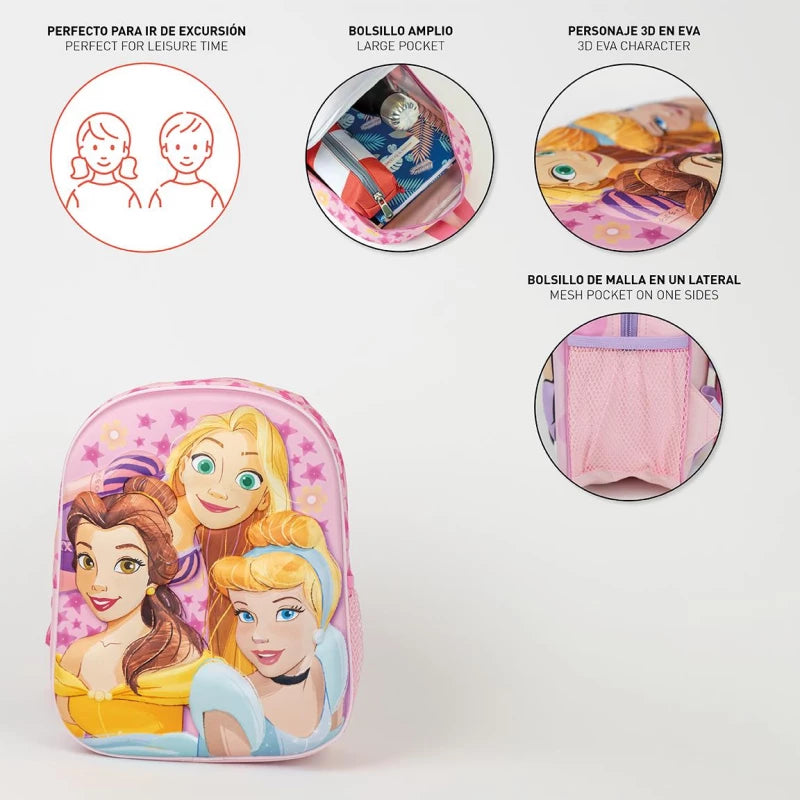Cerda Kids Backpack 3D Princess – Age 3+ – Cute & Lightweight Cerda Kids Backpack 3D Princess – Age 3+ – Cute & Lightweight