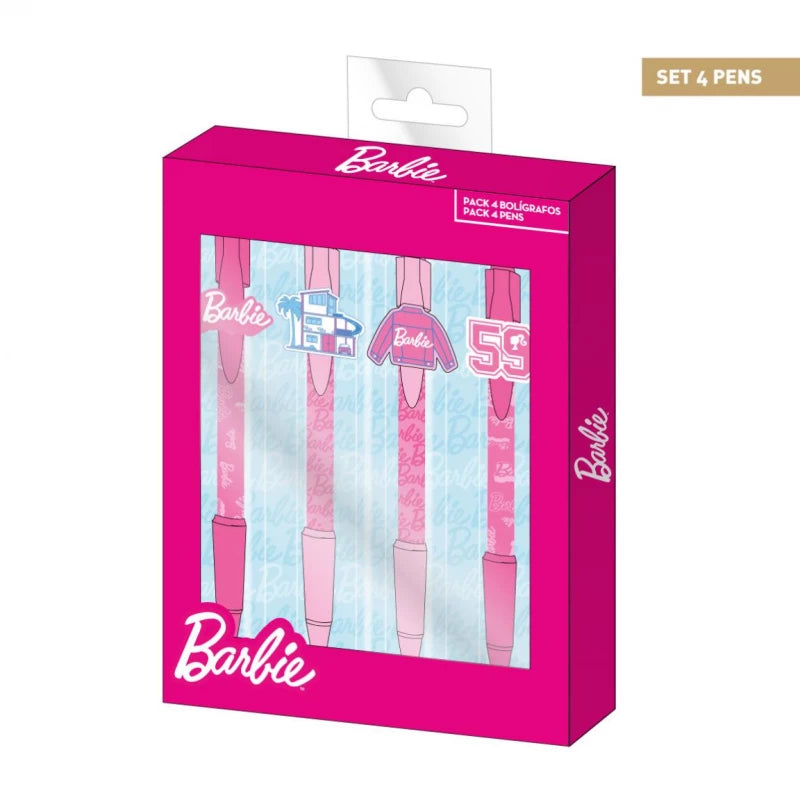 Cerda Pen Pack x4 – Barbie – Age 3+