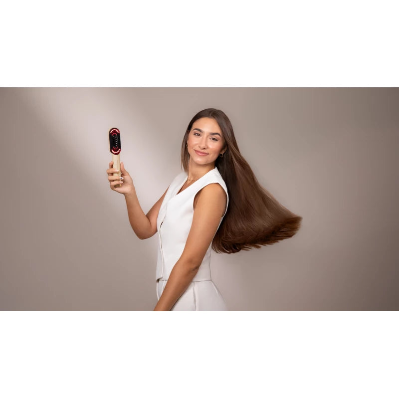 Cecotec HairCare Revitalize Little LED Hair Treatment Brush Serum Dispenser Vibration Massage
