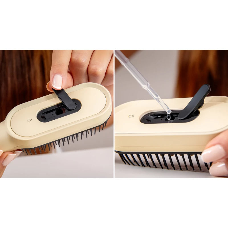 Cecotec HairCare Revitalize Little LED Hair Treatment Brush Serum Dispenser Vibration Massage