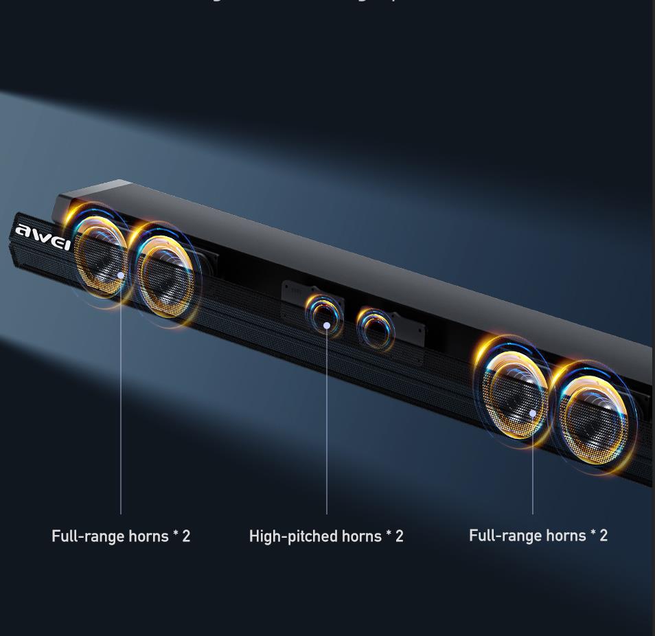 Awei Wireless Bluetooth Speakers Full Frequency & High Frequency Speaker System for TV Computer Phone Awei Wireless Bluetooth Speakers Full Frequency & High Frequency Speaker System for TV Computer Phone