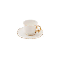 Karaca Elegant 6-Person 80ml Coffee Set, White