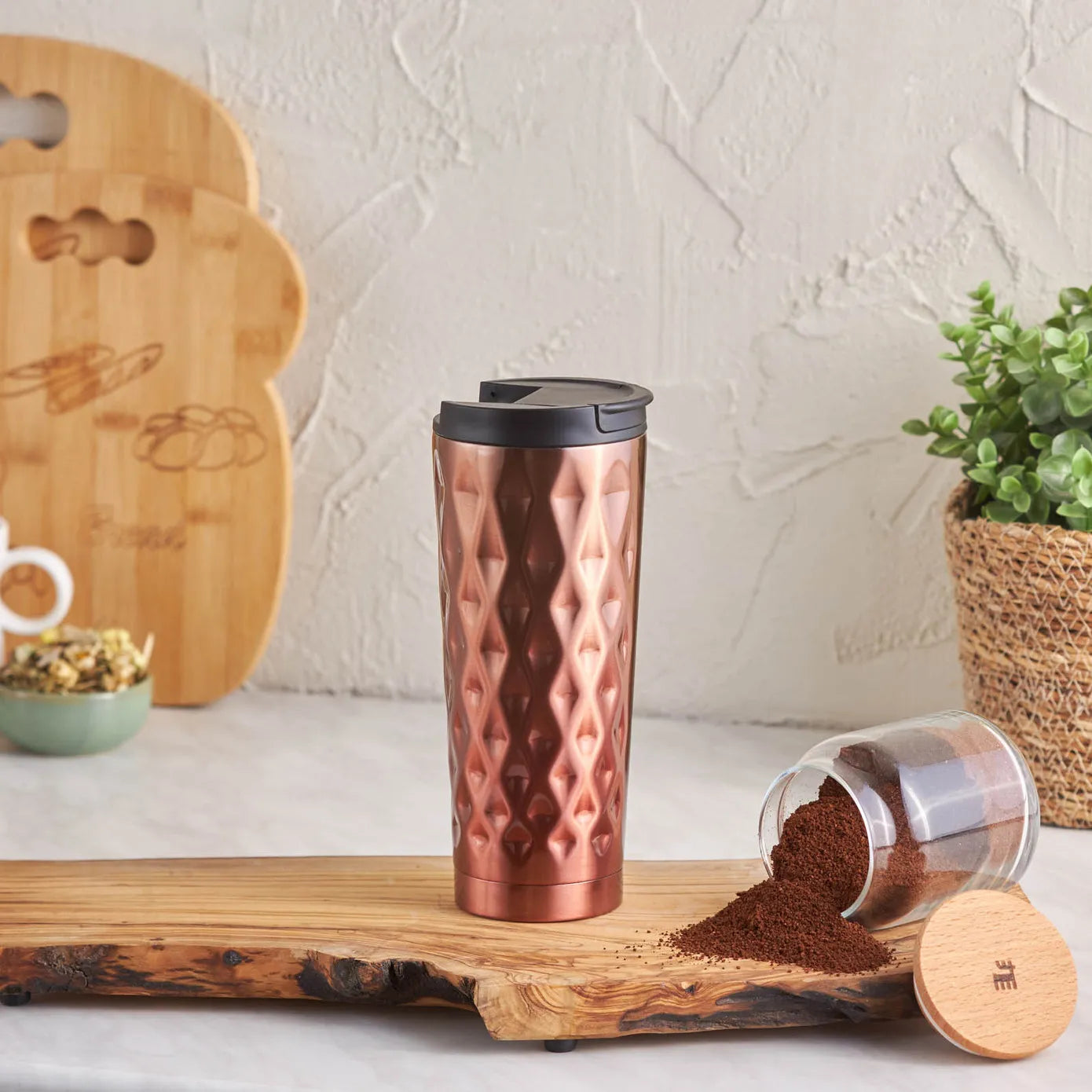 Karaca Diamond Red Copper Thermos 350‑450ml – Leak‑Proof & Stylish Karaca Diamond Red Copper Thermos 350‑450ml – Leak‑Proof & Stylish