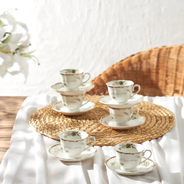 Karaca Antika 6-Person Coffee Cup Set, 80 ml Karaca Antika 6-Person Coffee Cup Set, 80 ml